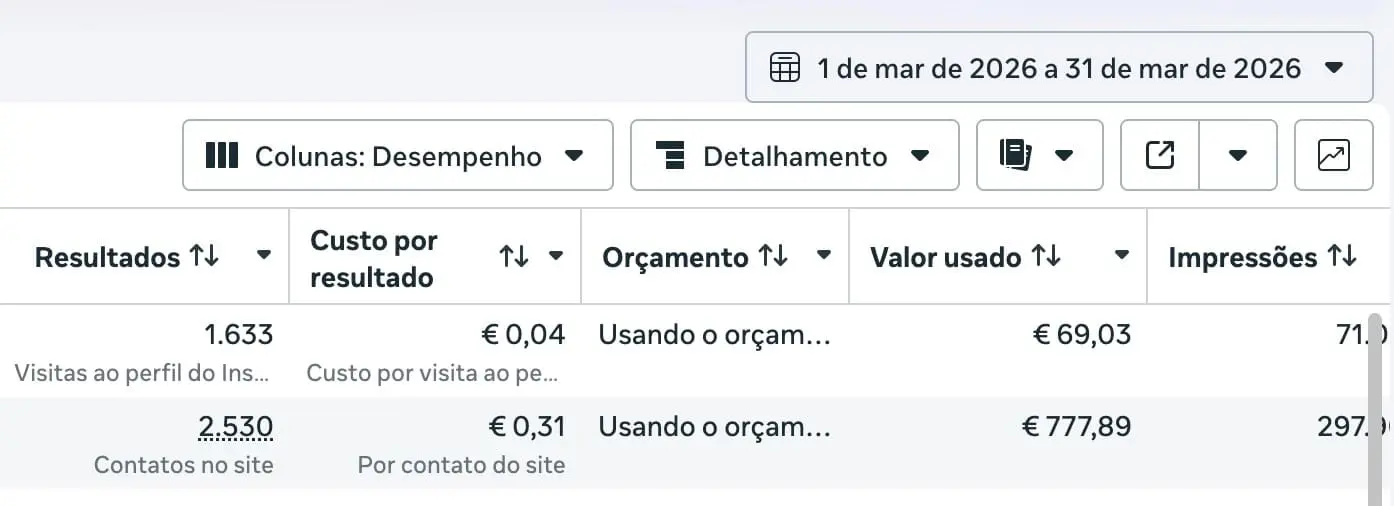 Meta Ads resultado